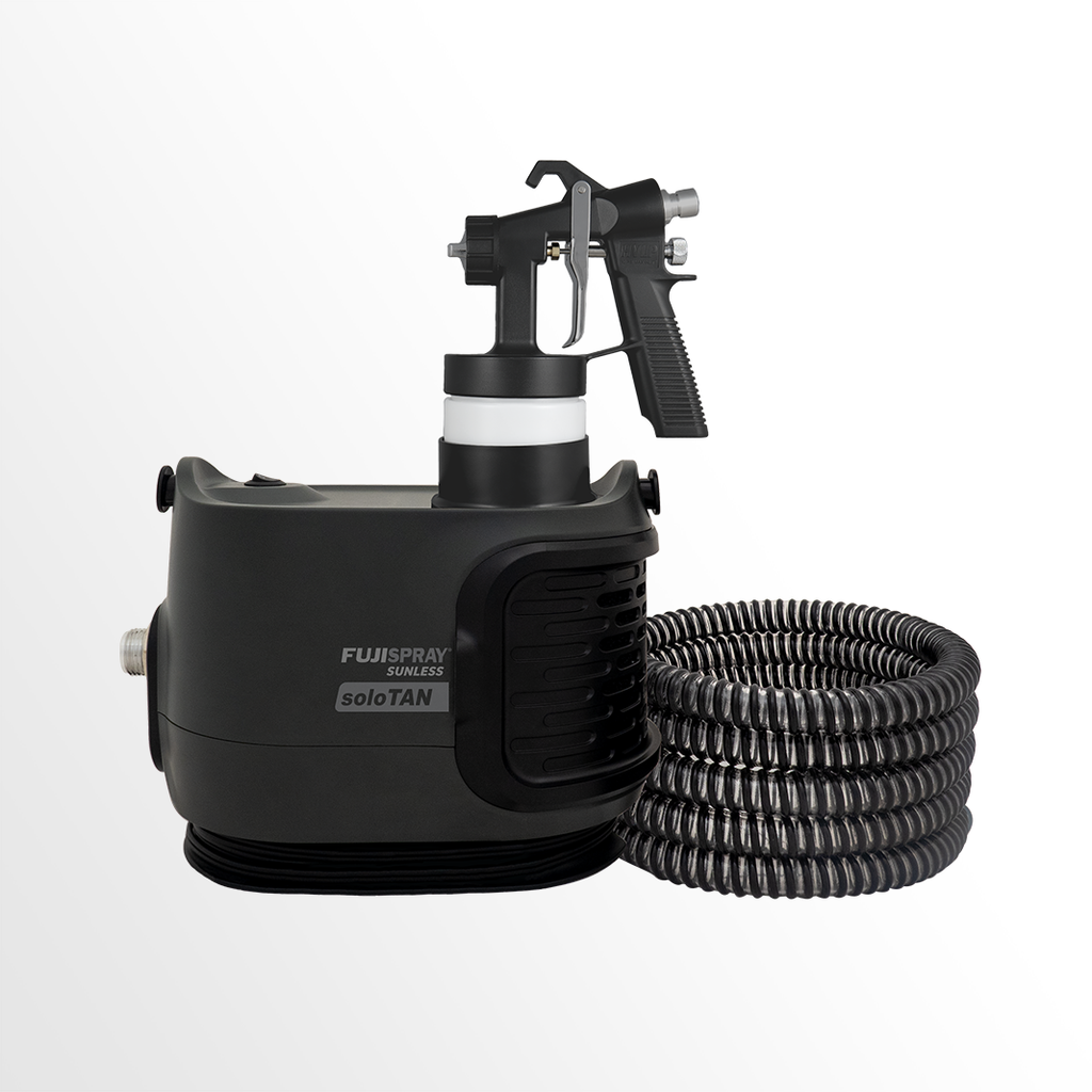 Fuji Spray Sunless 1175 soloTAN™ System with lightweight applicator on white background.
