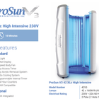 PROSUN V3 10 Minute Level 4 42 Bulb Commercial Stand Up Tanning Booth (220v)