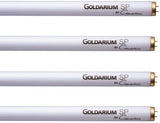 Four Goldarium SP by Cosmedico on a white background