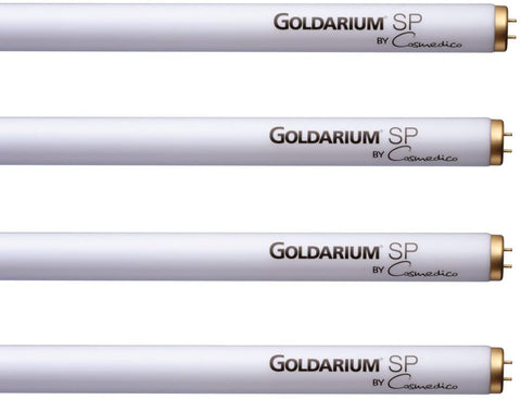 Four Goldarium SP by Cosmedico on a white background