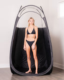 Tan.Tent - Black & 1/3 Clear
Compact, light and easy to put up and down