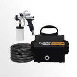 Fuji Spray Sunless 6100 studioTAN Platinum with 4200 T-PRO Applicator on white background.