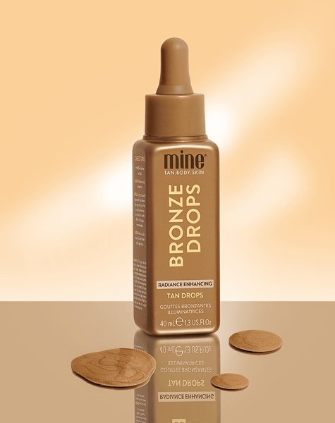 Radiance Enhancing Bronze Drops on bronze background