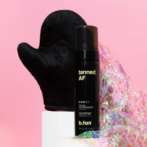 B.Tan Get Tanned AF Bundle Tanning Kit with Mitt