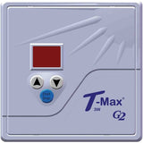 T-Max G2 control panel with buttons and display on a light purple background