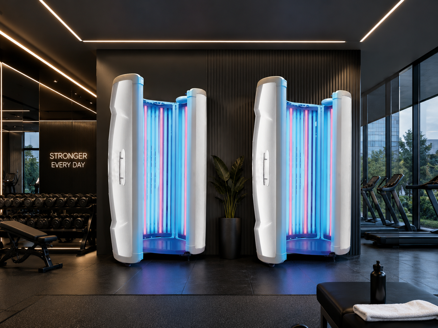 ProSun V3 Hybrid – 10 Min Level 4 Stand Up Tanning and Red Light Booth