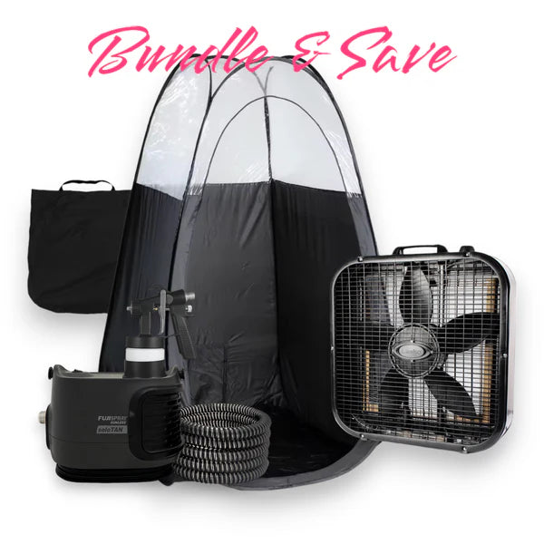 Fuji Spray Sunless 1175 soloTAN™ System Starter Kit Bundle with Spray Tan Pop-Up Tent & Extraction Floor Fan