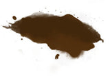 Brown splatter on a white background