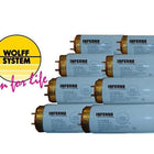 Wolff Solar Storm 24R Replacement Bulbs shown beside the Sun for Life logo.
