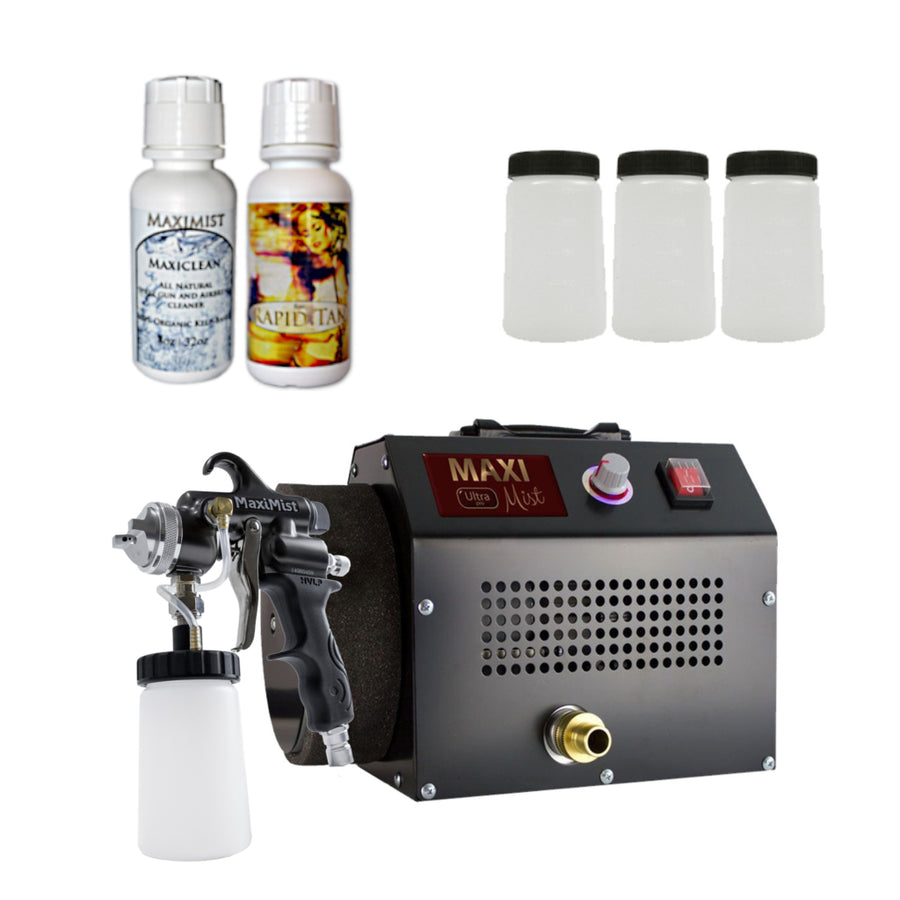 Airbrush Sunless TANNING System Kit Dual-Action Gravity Simple Tan  Solutions for sale online